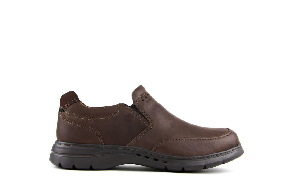 Clarks Un Brawley Step Mahogany Leather