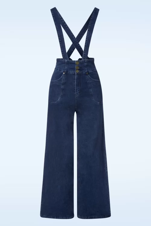 Banned Retro Denim Day broek in denim blauw