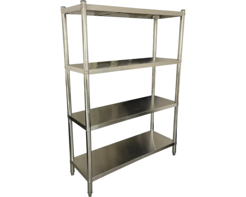RVS stellingkast, horecastelling Kaiserthal, 180x130x45 cm, 4 schappen, draagvermogen 320 kg