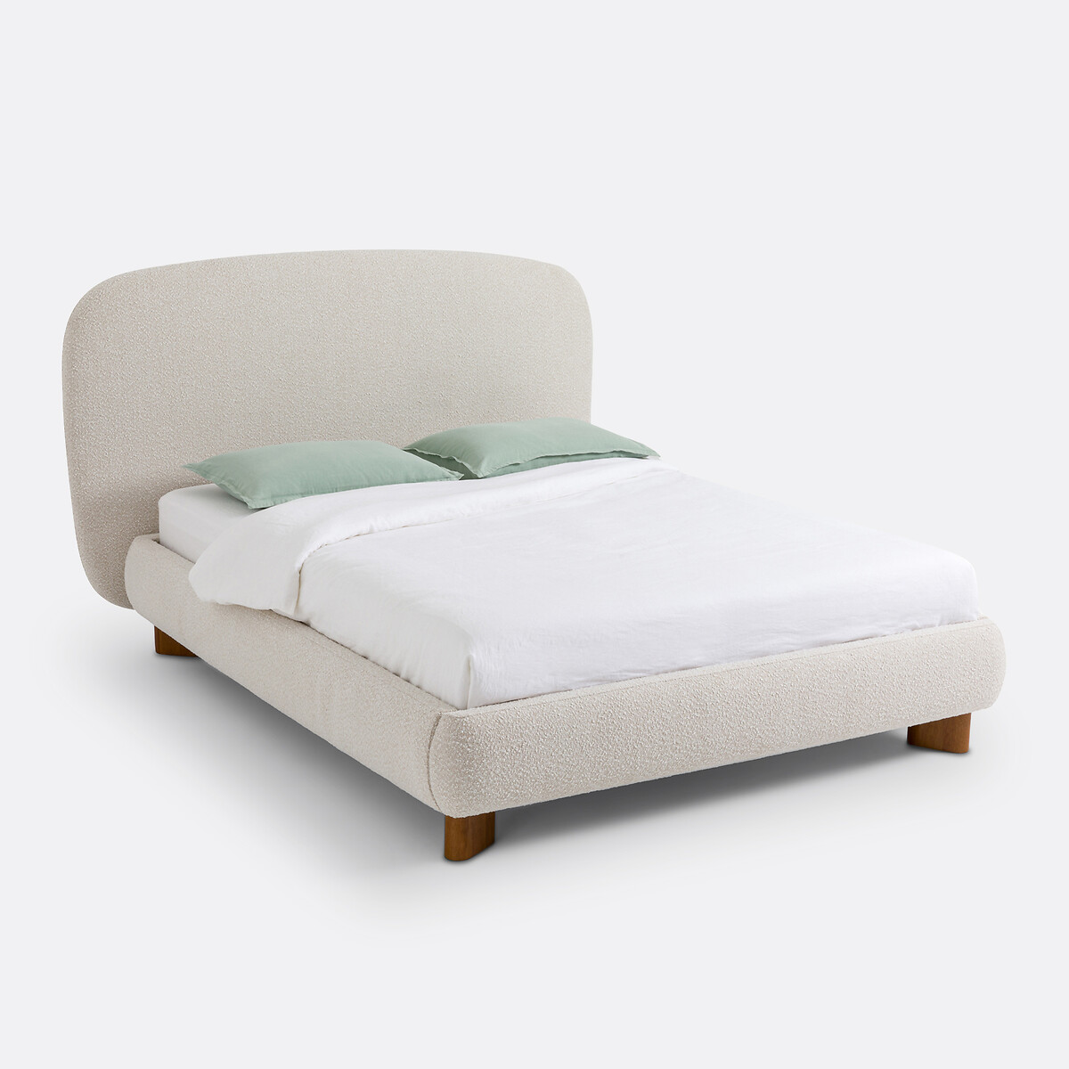 LA REDOUTE INTERIEURS<br>Cama em tecido bouclette com estrado de ripas, Mila