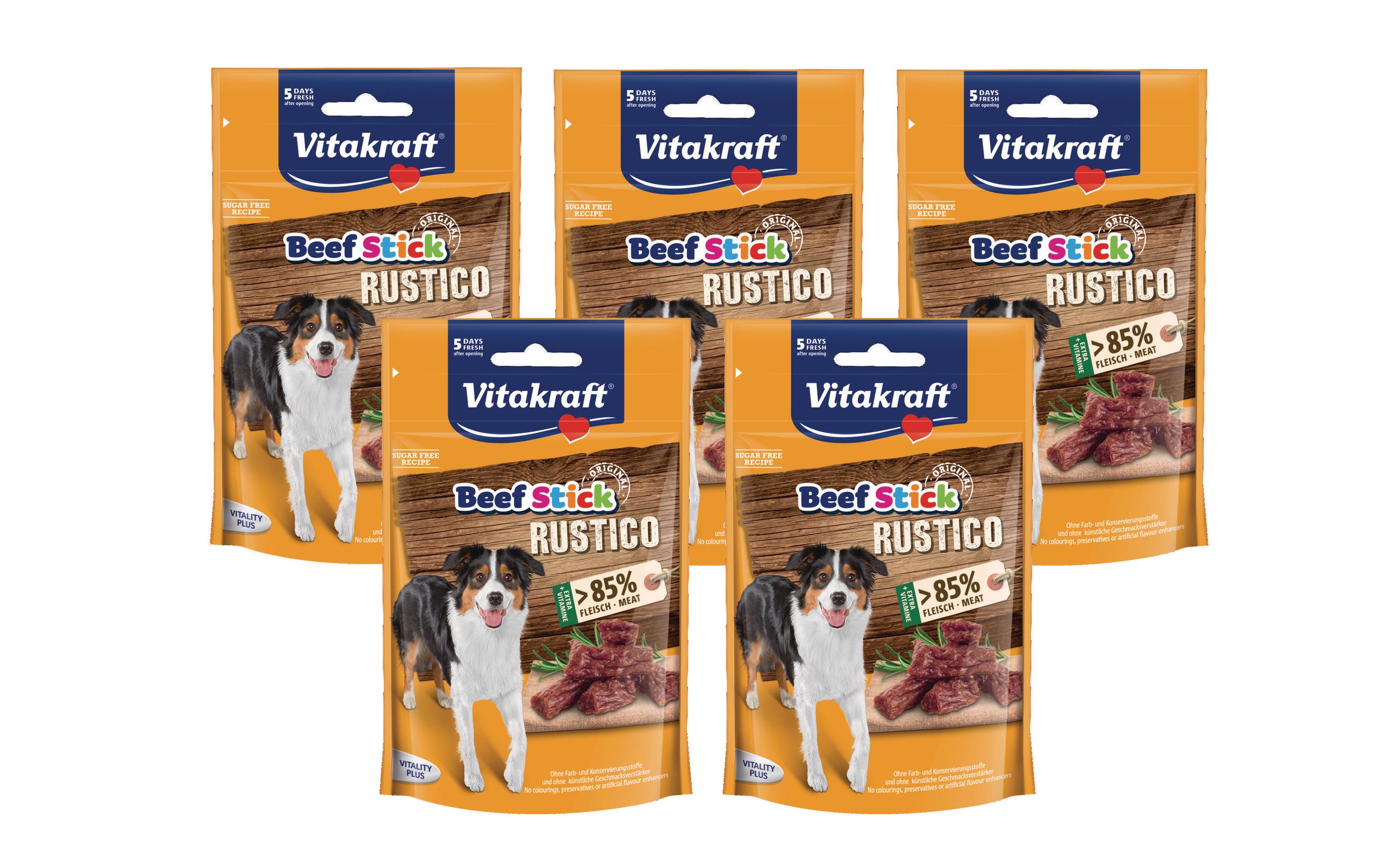 Leckerli Beef-Stick Rustico, Multipack 5 x 55 gDie Belohnung für zwischendurch