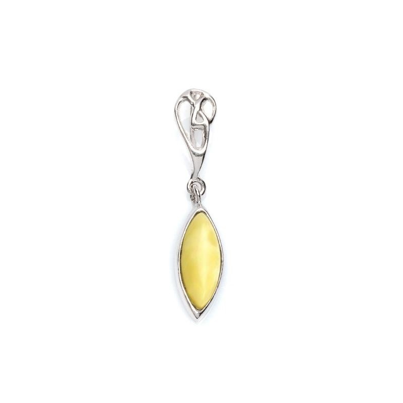 PENDENTIF ARGENT AMBRE