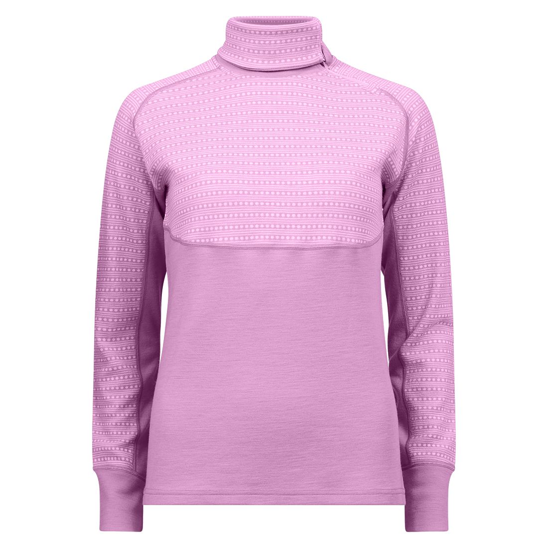 Jacquard polo med glidelås