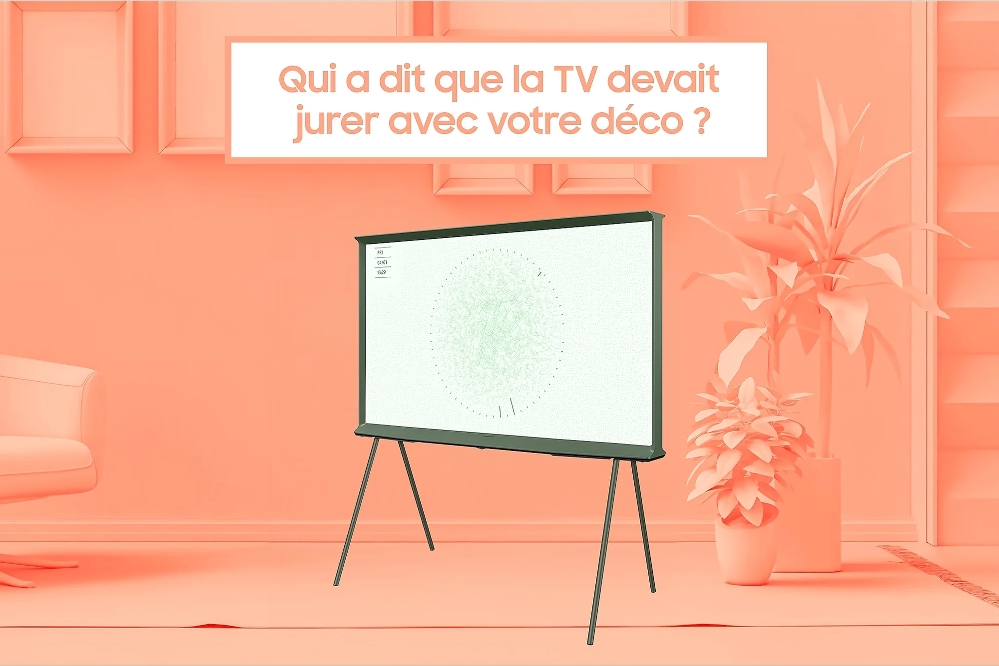 Samsung The Serif 2024 TQ50LS01D Vert Lifestyle TV