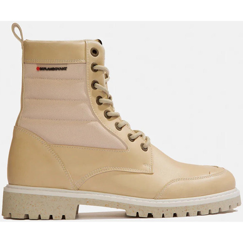Beflamboyant - BEIGE COCO HIGH TOP VEGAN BOOTS Beige