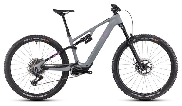 VTT Électrique Tout-Suspendu Cube AMS Hybrid One44 C:68X TM 400X Sram GX Eagle AXS 12V 400 Wh 29'' Gris Vert Swamp 2025