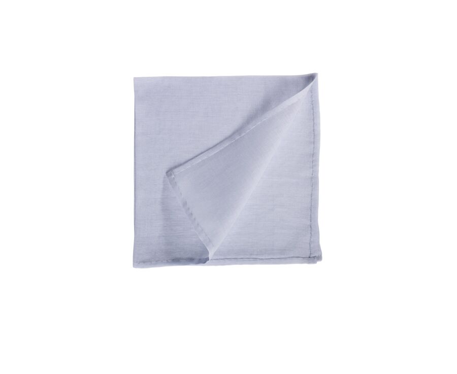 Pochette costume homme coton unie Bleu ciel