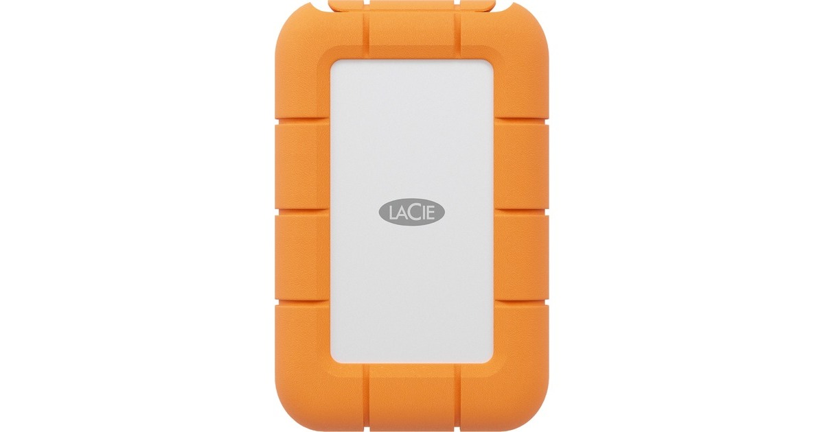 LaCieRugged Mini 2 TB externe SSD  (Oranje/zilver, USB-C 3.2 Gen 2x2 (20 Gbit/s))