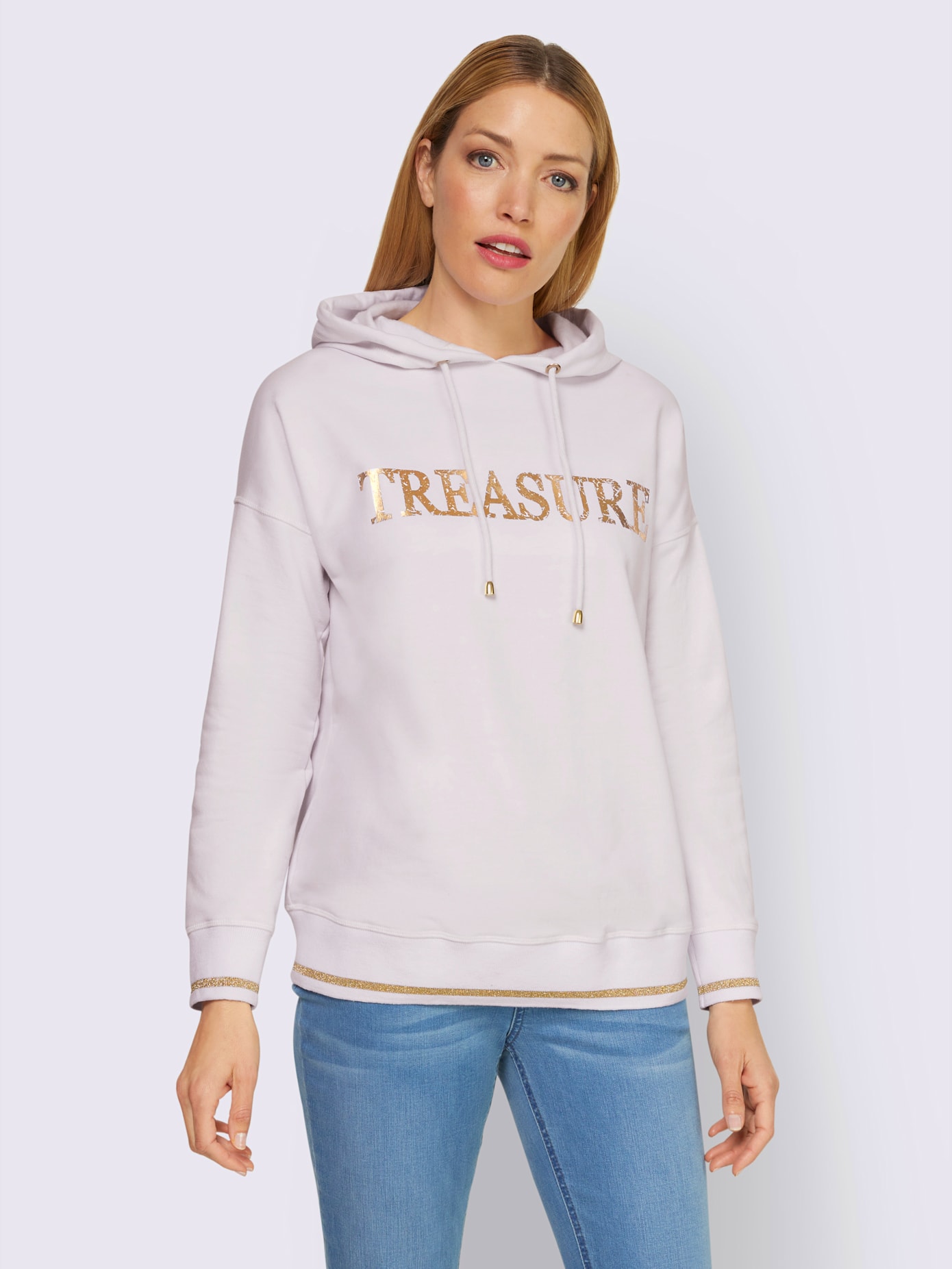 Sweat-shirt imprimé métallique mode