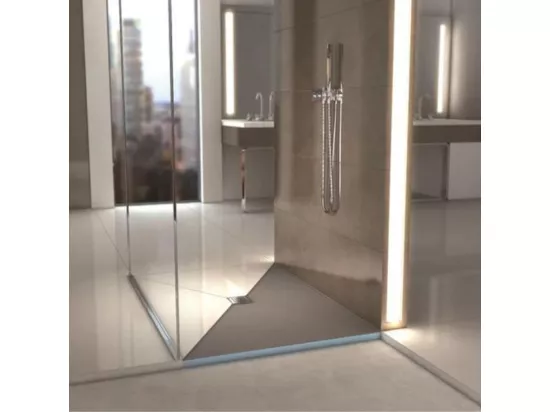 Receveur de douche à carreler 150 x 150 WEDI Fundo Primo carré écoulement centrée + bonde verticale + kit d'étanchéité