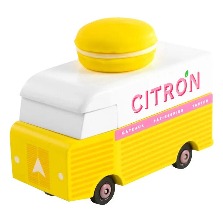 Candylab Voiture Macaron citron en bois