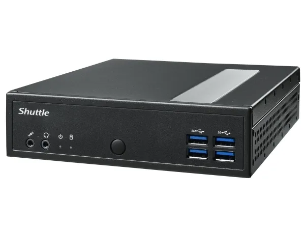 Shuttle XPC slim DL30N - Barebone - ultrakompakt mini-PC 1 x N-series N100 / op til 3.4 GHz - RAM 0 GB - UHD Graphics - Gigabit Ethernet, 2.5 Gigabit Ethernet