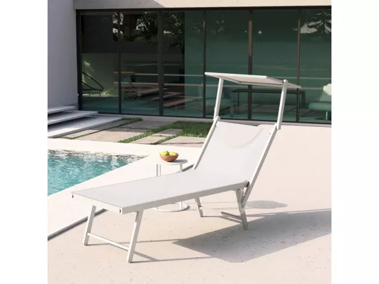 4 chaises longues pliantes en aluminium plage jardin San Vito Lo Capo