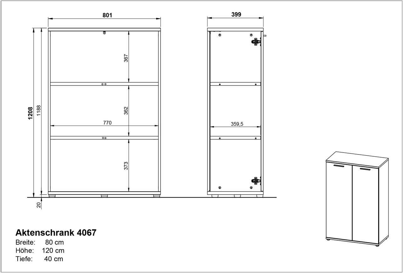 MID.YOU Aktenschrank FENTON