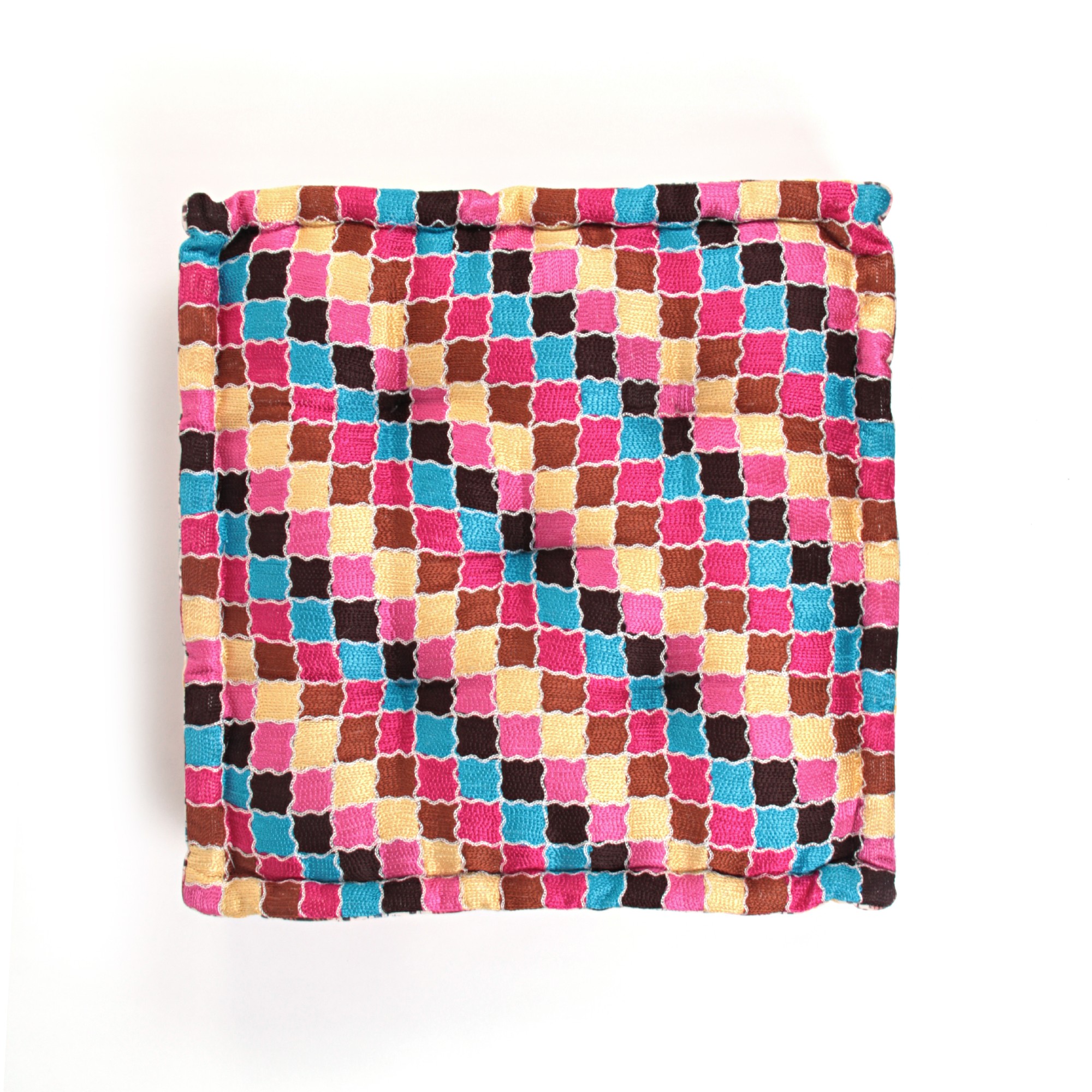 Sitzkissen 'Patchwork', multicolor, L 45 cm, B 45 cm, H 10 cm von fischer's lagerhaus