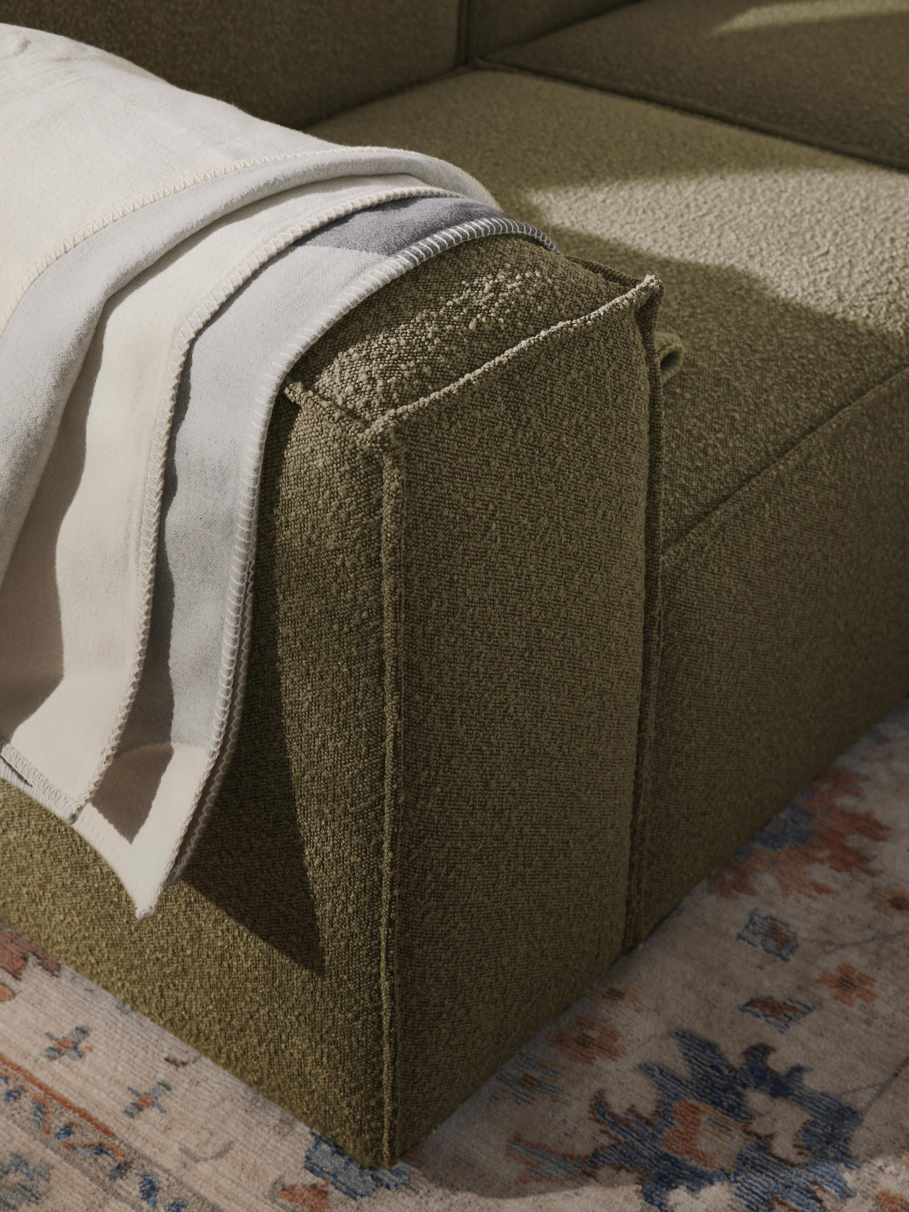 Bouclé modulaire hoekbank Lennon (2-zits)
