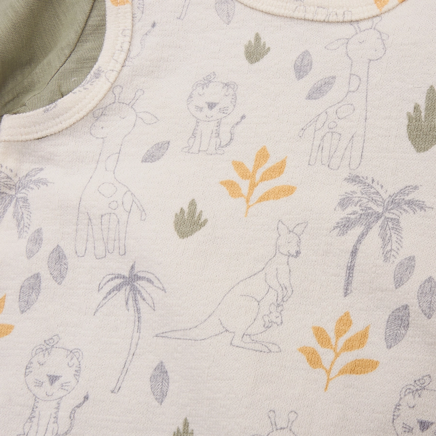 LITTLE Stramplerset Savannah Animals olive grün