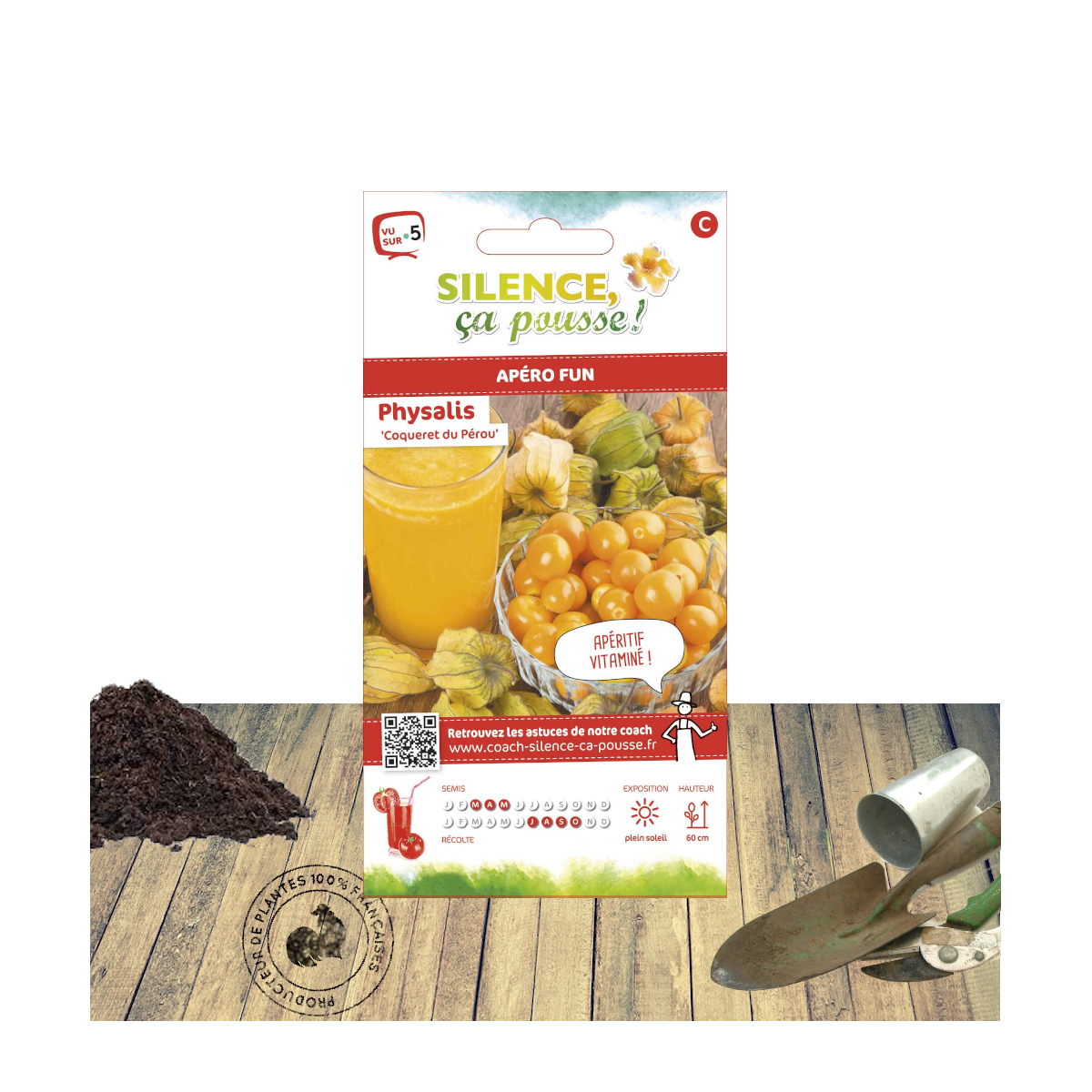 Graines de physalis coqueret du pérou/physalis peruviana[-]sachet de 5 gr.