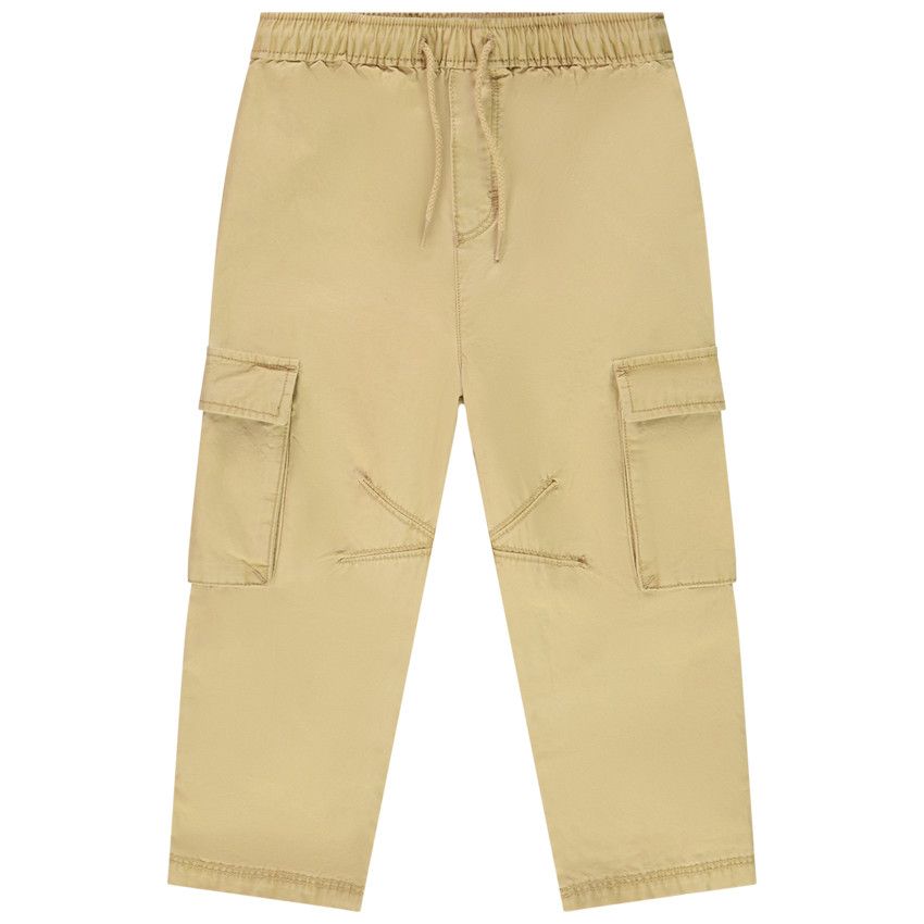Pantalon cargo en toile unie pour bébé garçon - Jaune