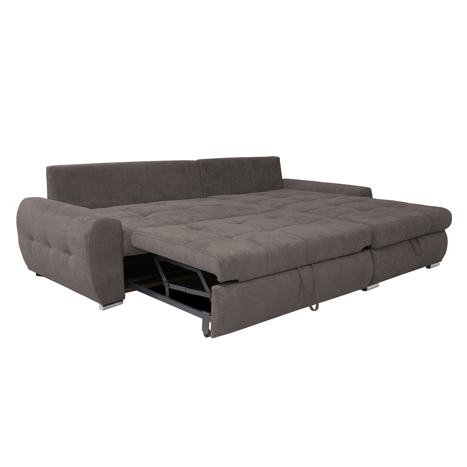 Ecksofa - stone - mit Liegefunktion und Staukasten