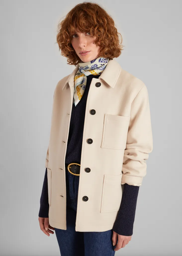 Sur-veste laine vierge fabriquée en France L'Exception Paris