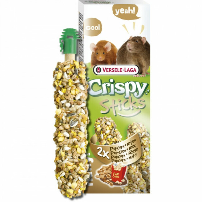 Crispy sticks pop corn et noix Versele Laga pour rongeurs