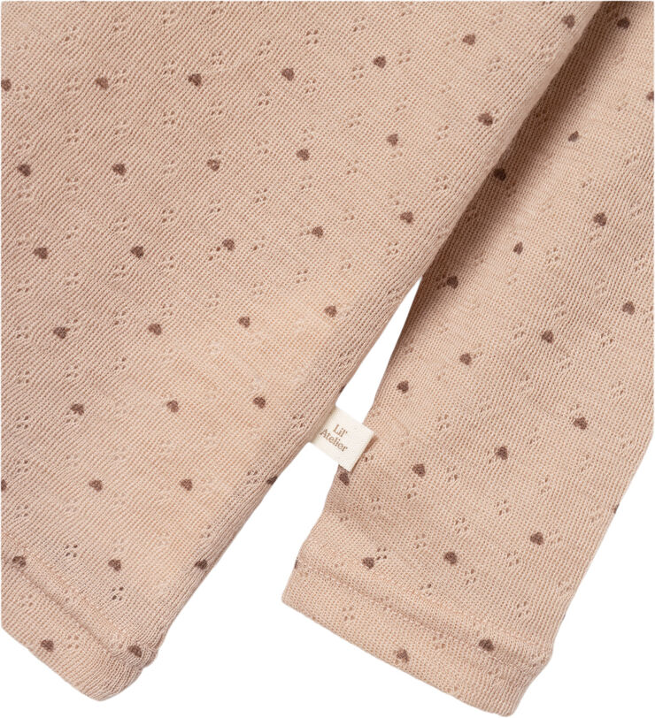 Lil' Atelier NMFNAVA LS WOOL TOP LIL Rugby tan