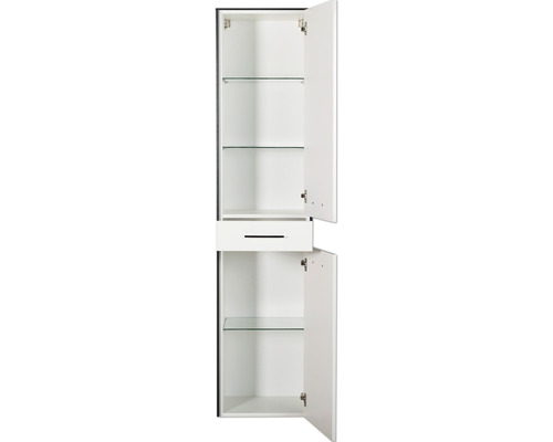 Marlin 3400 hoge kast, 42 x 179 cm, wit/antraciet, linksdraaiend