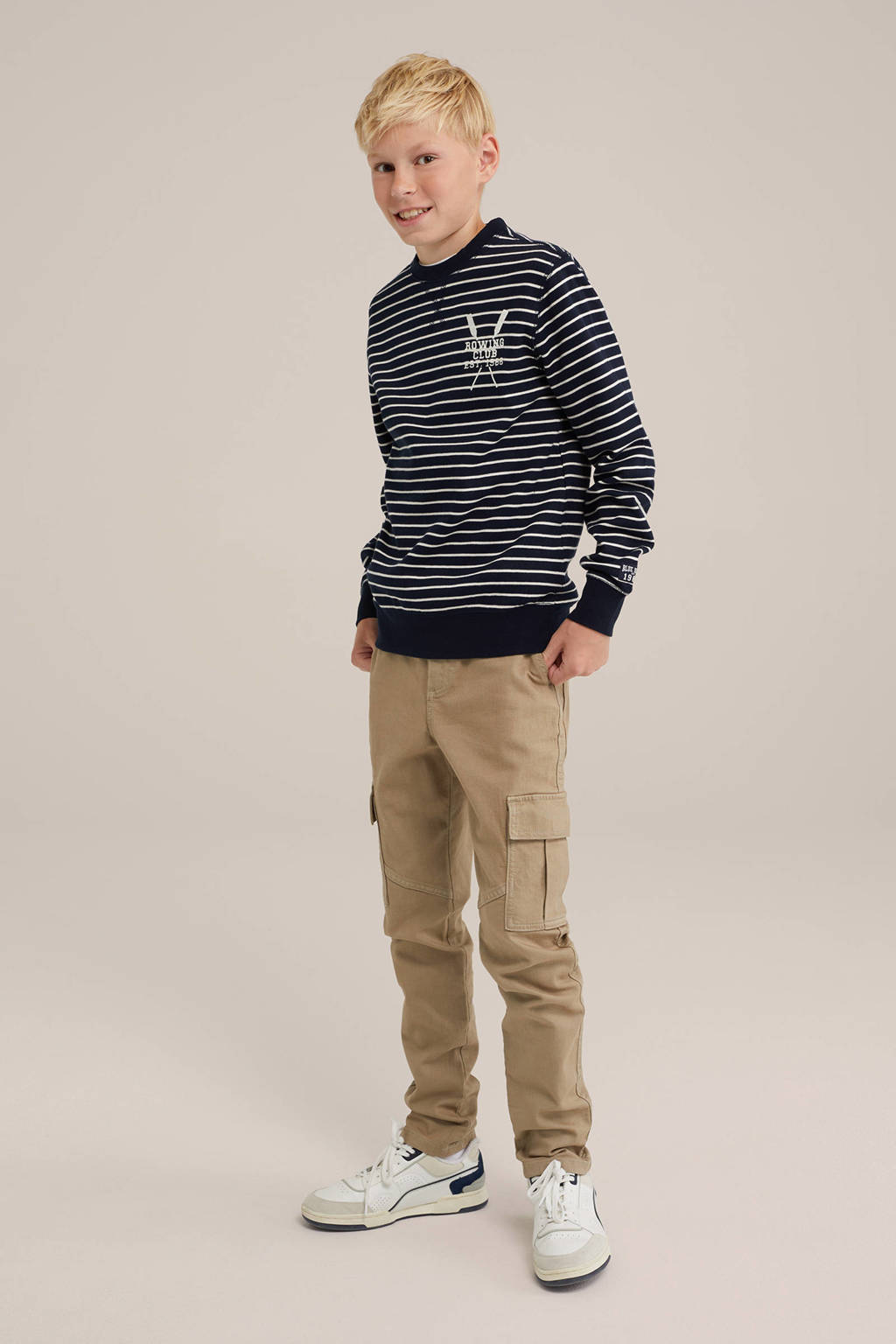WE Fashion cargobroek kaki