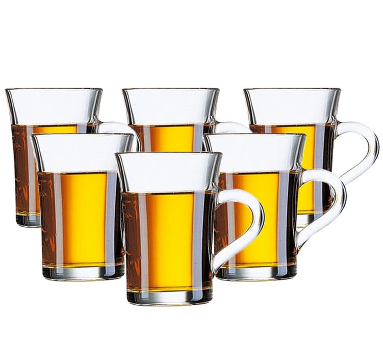 6 verres à thé avec anse 23 cl - Café Compagnie