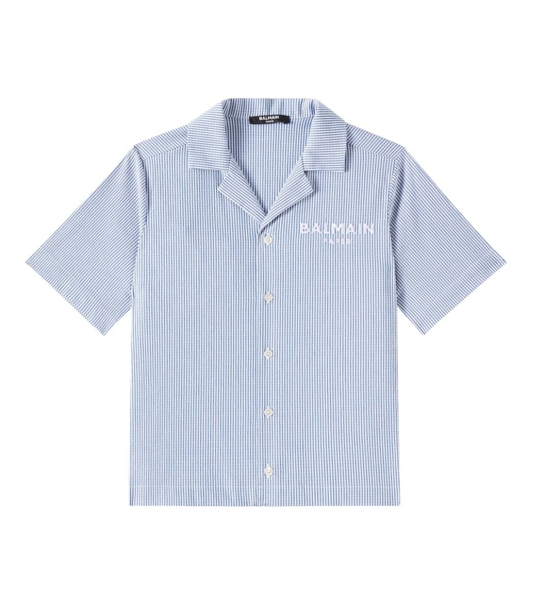 Balmain Logo Pinstripe Shirt