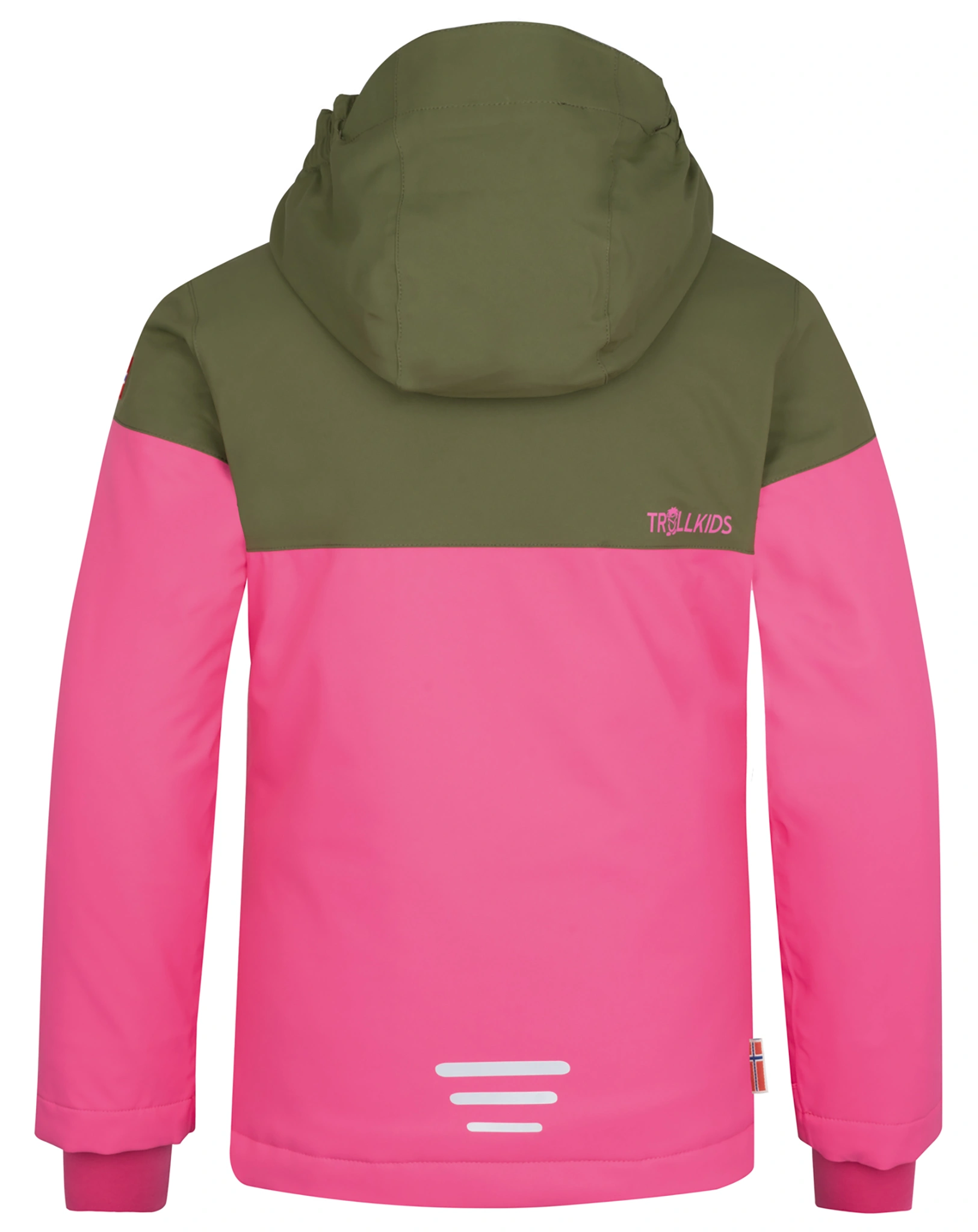 Funktions-Winterjacke GIRLS HALLINGDAL in olive/magenta