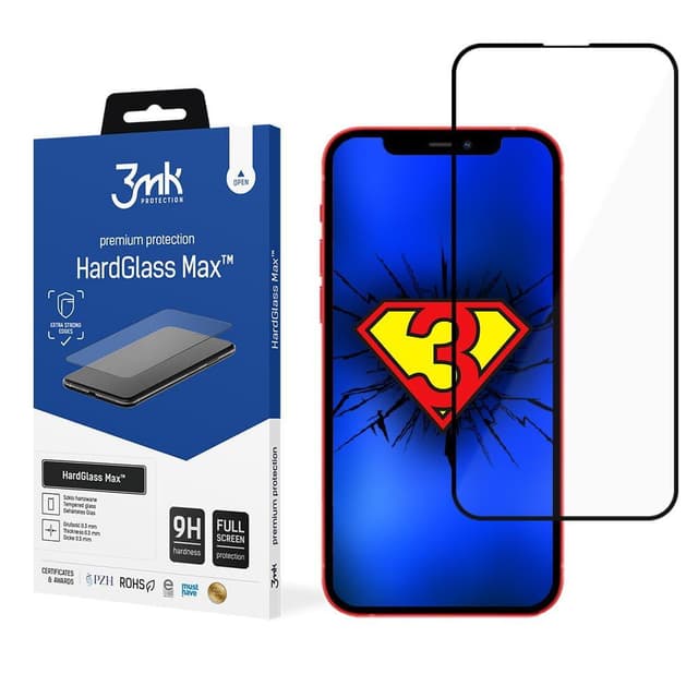 3MK HardGlass Max til iPhone 13 Mini, sort