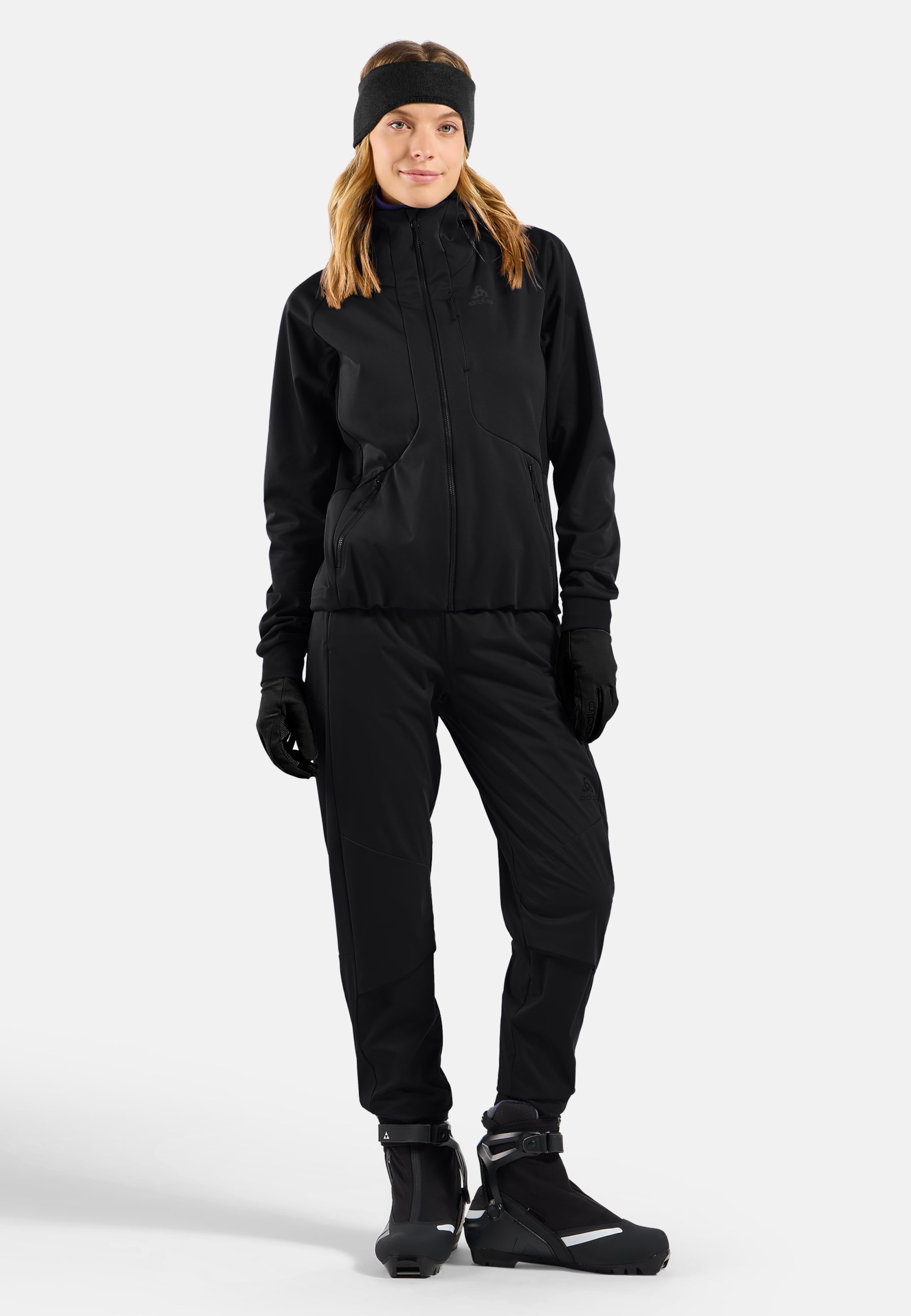 Winddichte Zeroweight X-Warm Langlaufjacke in black