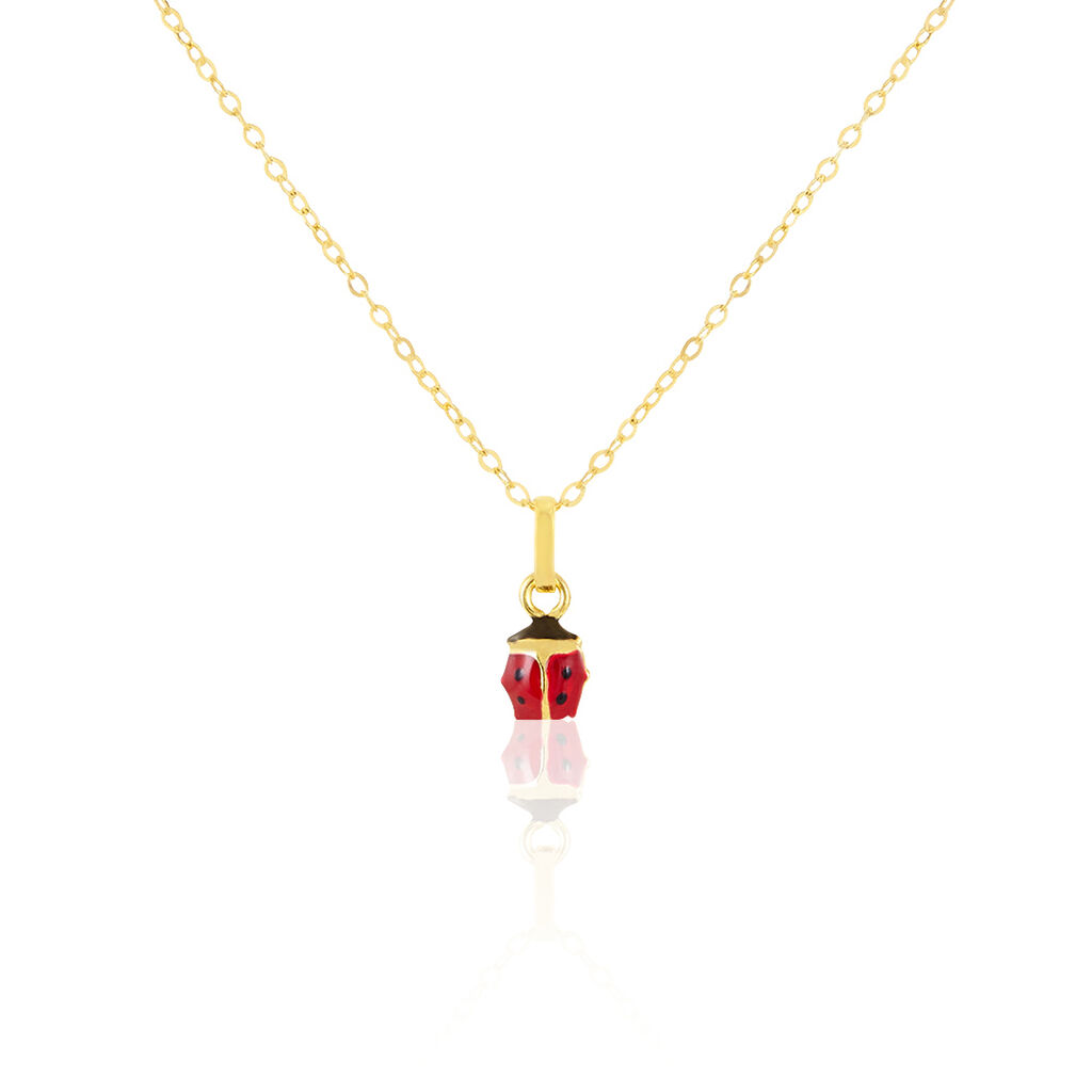 Collier Helidie Coccinelle Or Jaune