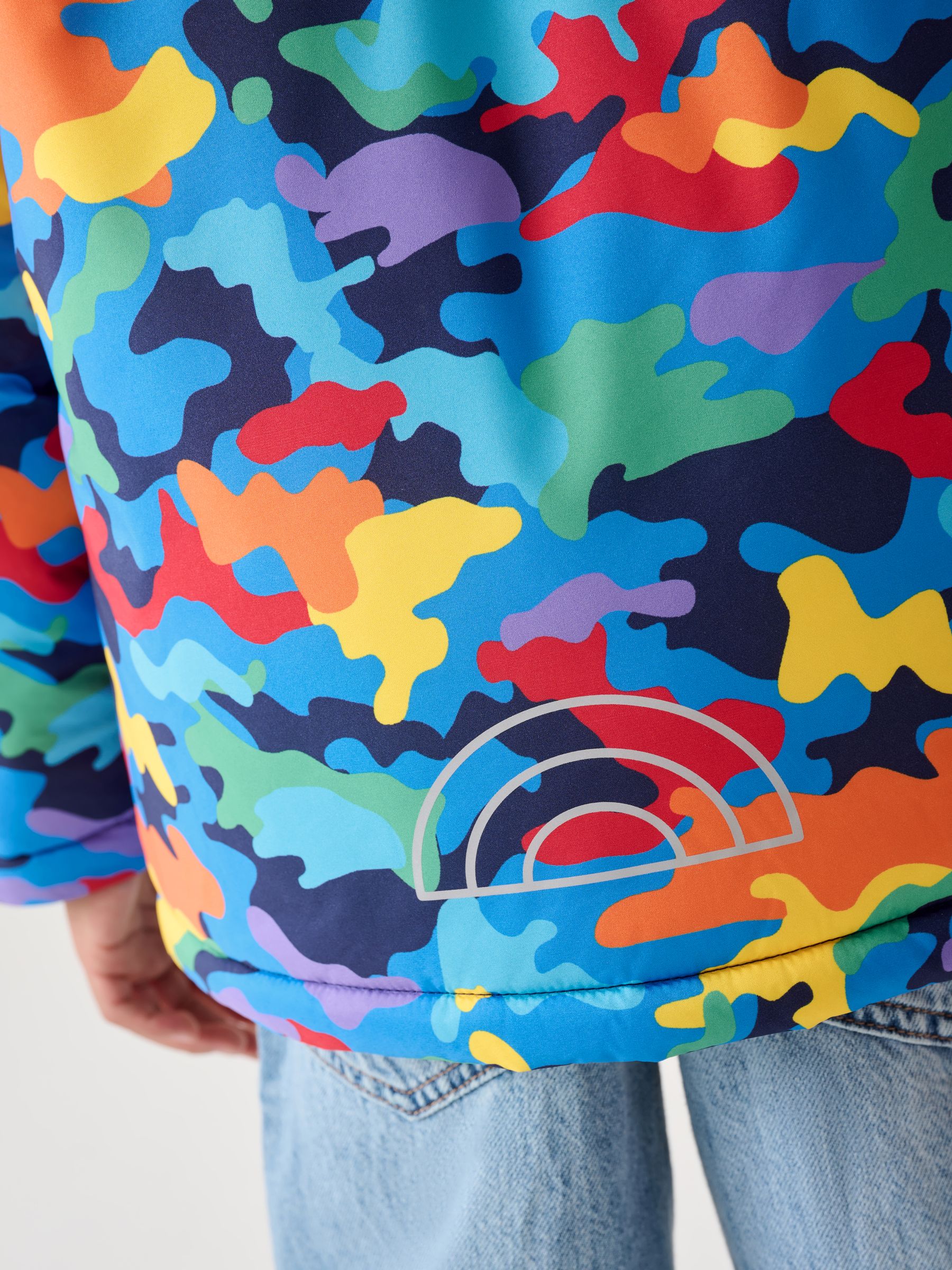 Little Bird by Jools Oliver Regenbestendig gewatteerde jas met camouflageprint en capuchon van imitatiebont