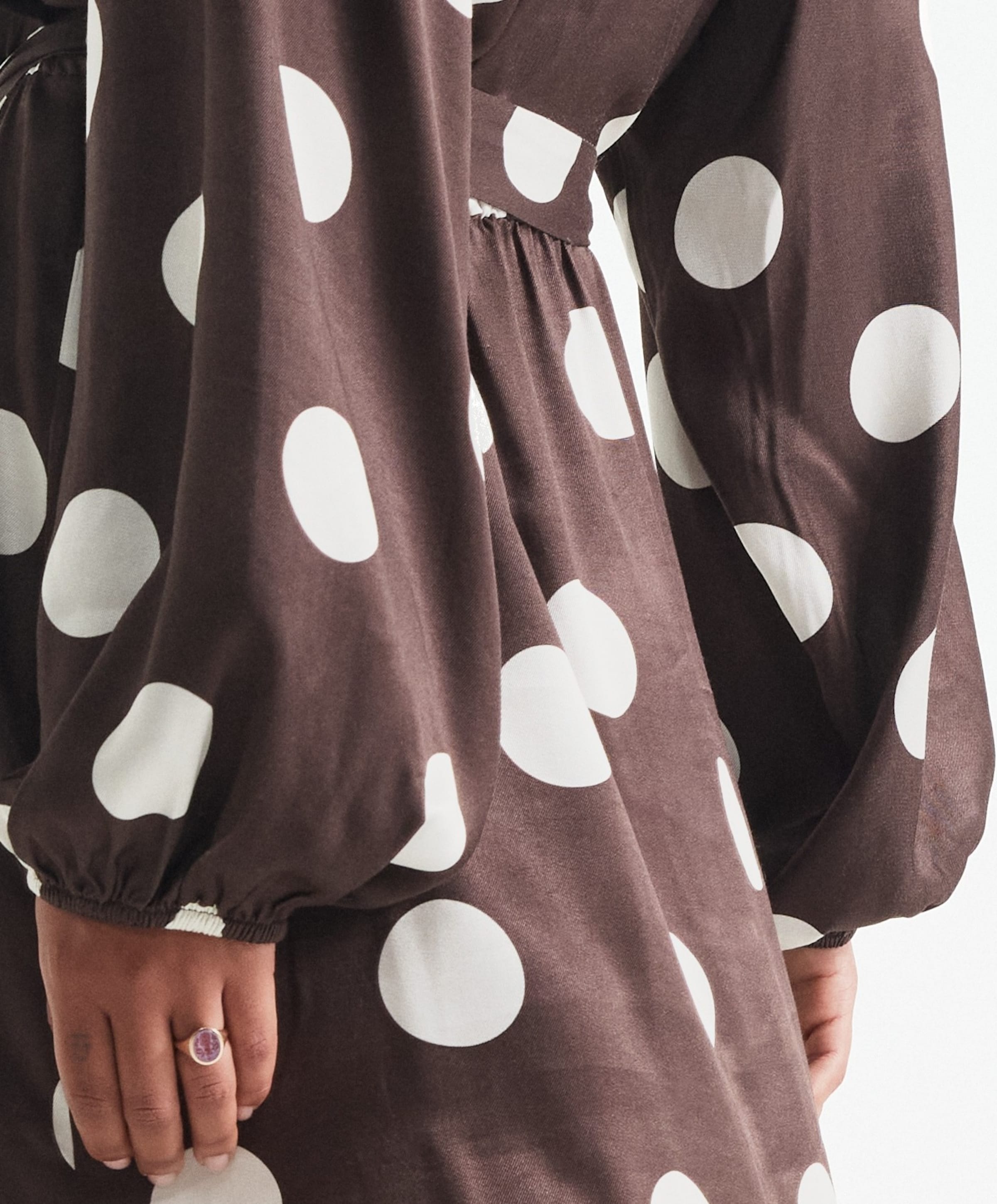 JANSEN Amsterdam Dames jurk bruin