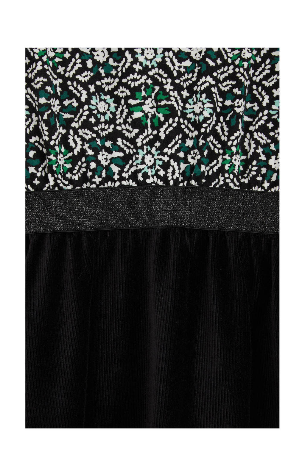 WE Fashion jurk met all over print zwart/wit