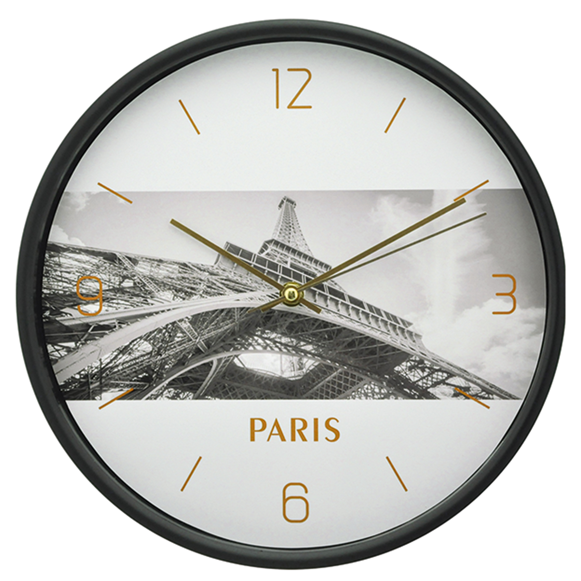 Wanduhr - schwarz-weiß - sortiert - Ø 30 cm