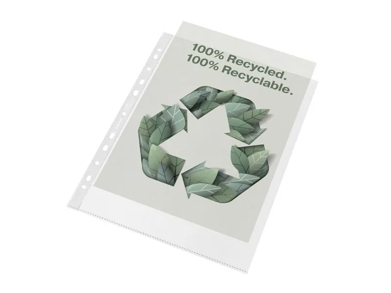 Lomme Esselte A4  Recycled 100my PP - (50 stk.)