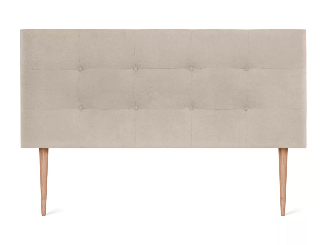 DHOME Tête de lit en tissu Aqualine Capitoné 160x115cm avec pieds Lits 150/160 - Beig
