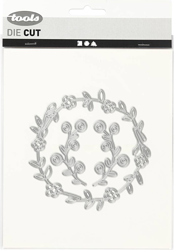 Præge- Og Skæreskabelon - Blomsterkrans - Str. 102X100 MM