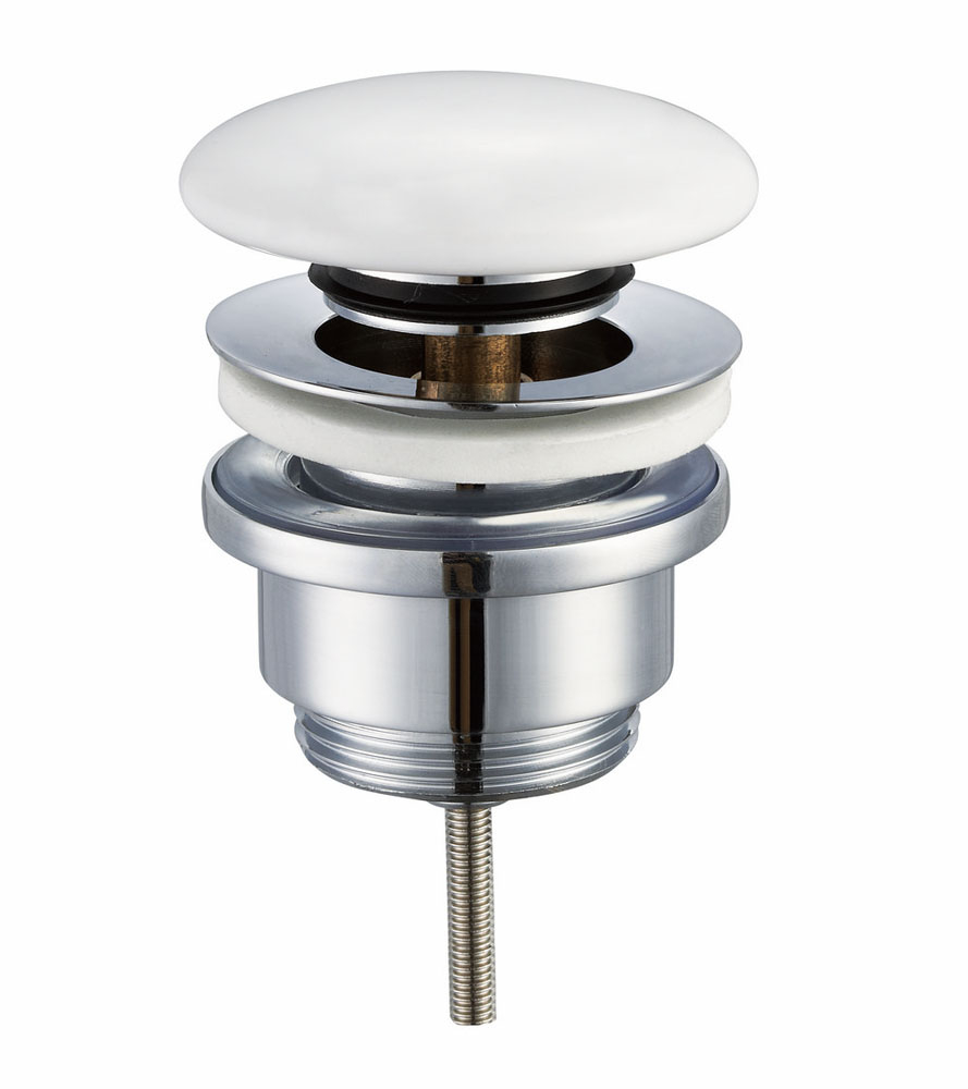 Mueller luxe afvoerplug met clicksysteem 5/4 laag model keramisch wit