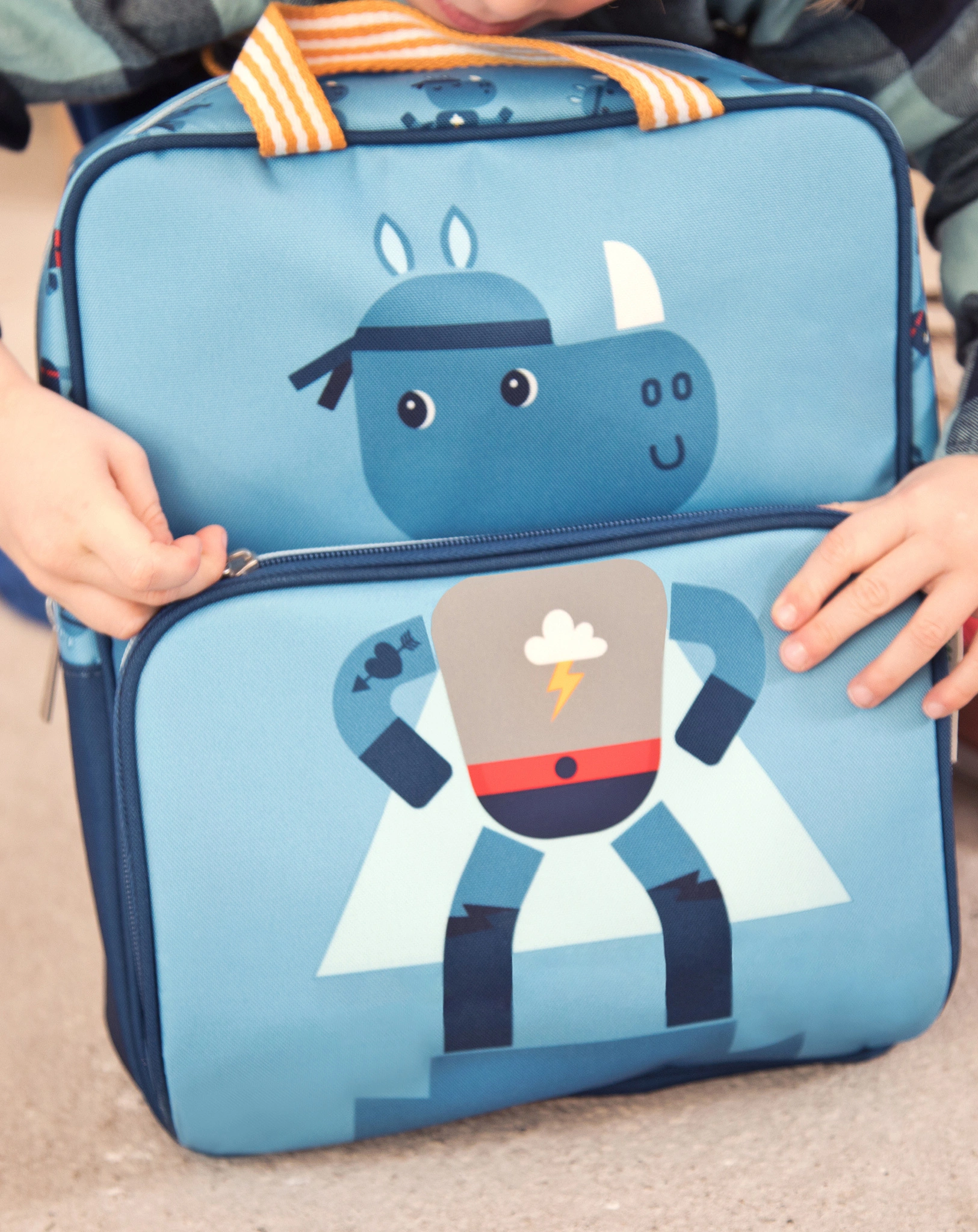 Lunch-Bag MARIUS (26.5×31.5x13) in blau