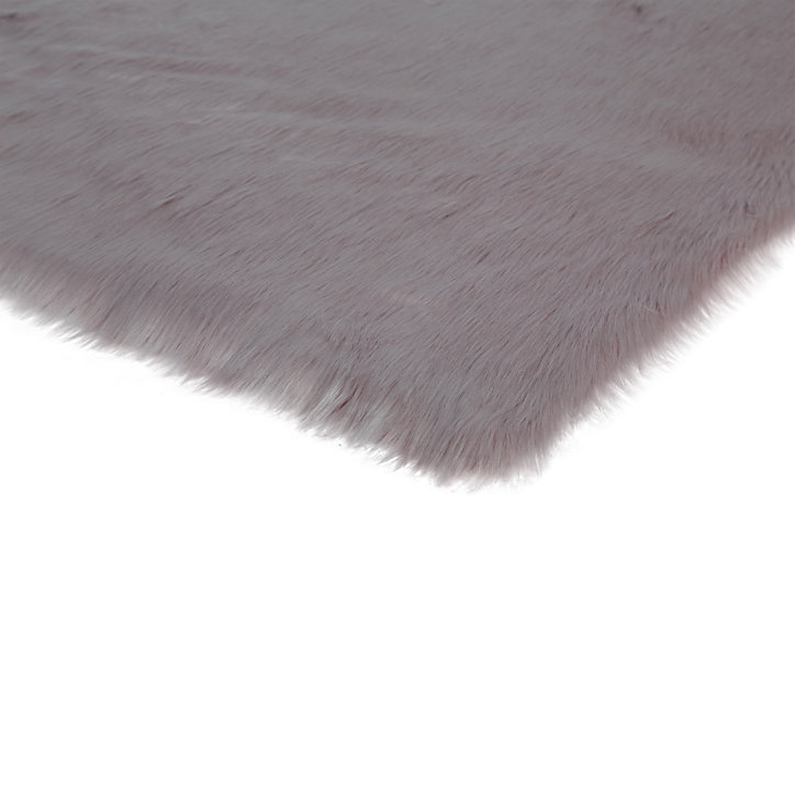 Tapis imitation mouton GoodHome 110 x 140 cm gris