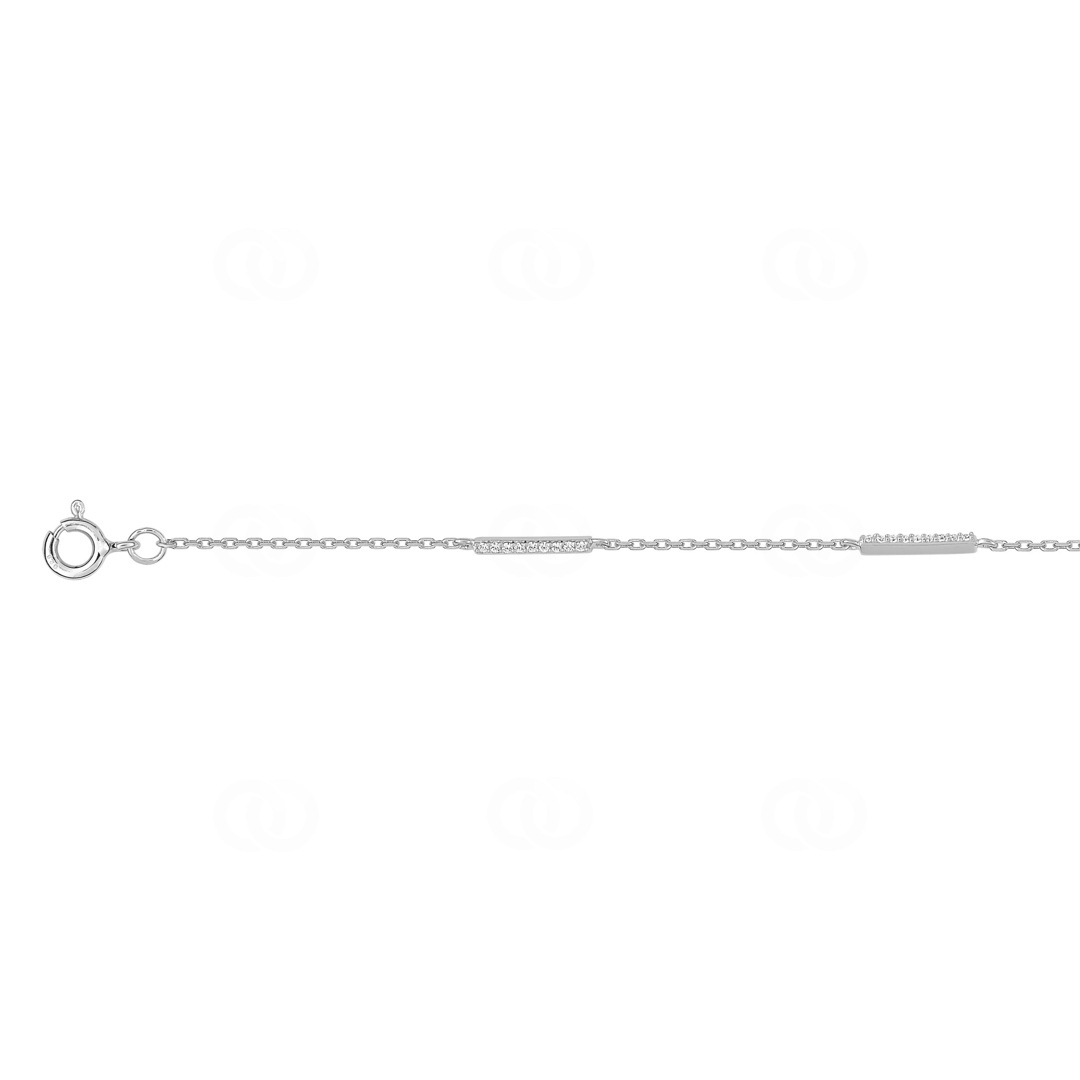Armband 925 Silber rhodiniert mit Zirkonia 18cm