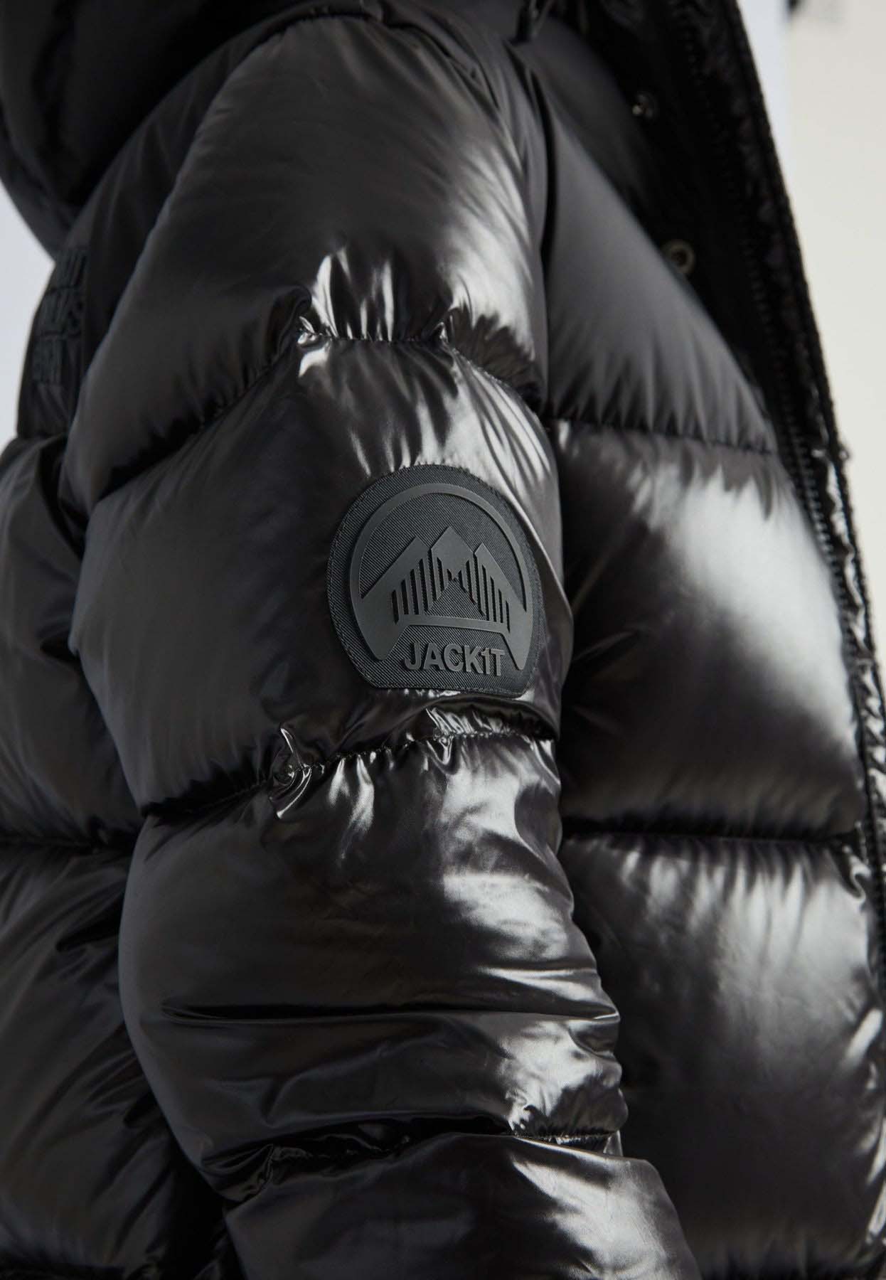 Diamond Down Slick Ex Long Coat Dame Black/Black