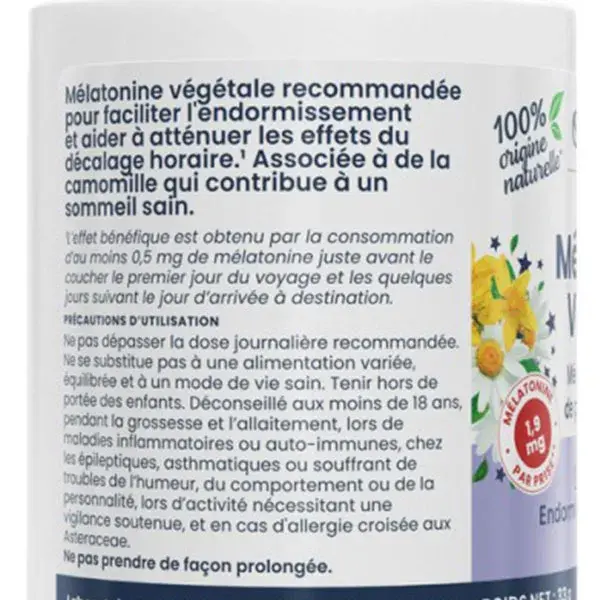 Oemine Mélatonine Végétale 1,9 mg Sommeil 60 gélules