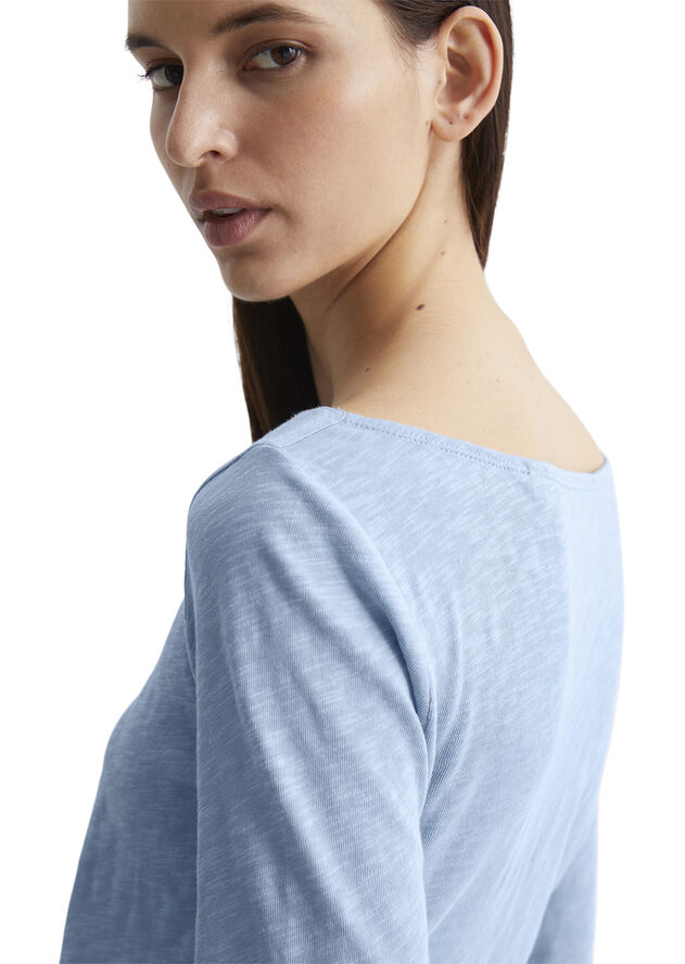Marc O’Polo T-shirt, long sleeve, boat neck Fresh sky