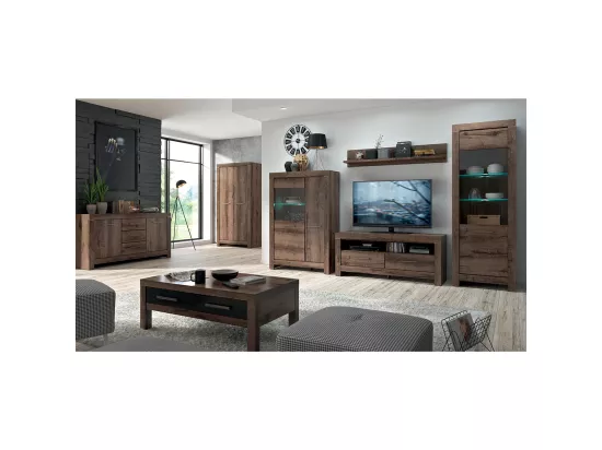 Vitrine 2 portes Adam Bois foncé